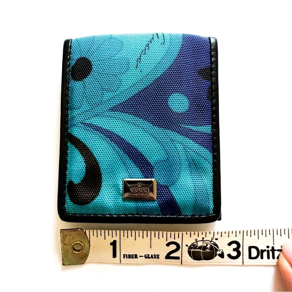 Tom Ford  Gucci Turquoise Print Logo  Condom Wallet Holder Collector’s Piece HTF